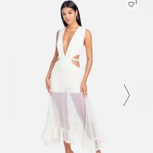Bebe Sexy white dress